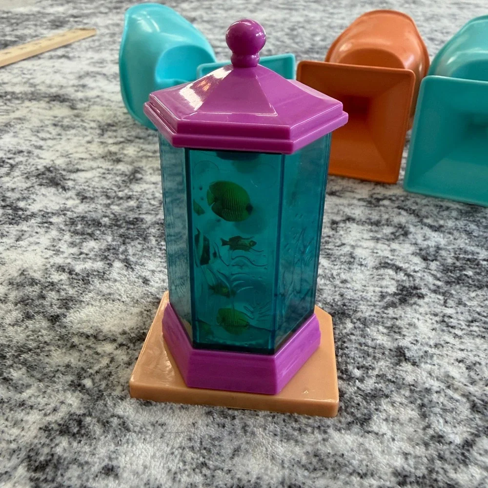 Mattel Barbie 2015 Dream House Replacement Chairs Fish Tank Furniture Set Lot